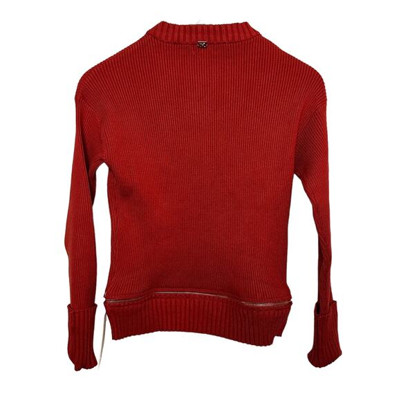 New with Tags For Love and Lemons Annie Zipper Sweater Ribbed Knit Small - Picture 3 of 11
